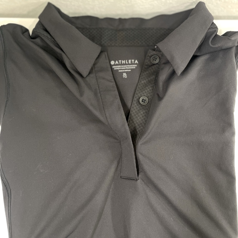 Athleta Black Polo Shirt